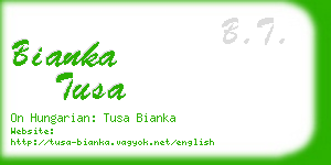 bianka tusa business card